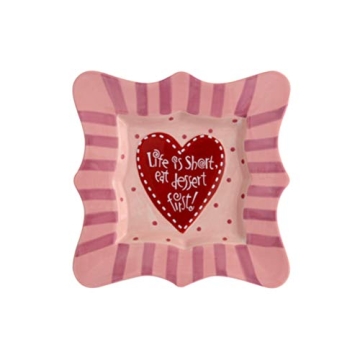 BESPORTBLE Ceramic Sauce Dish Heart Pattern Mini Vanity Tray for Weddings and Parties
