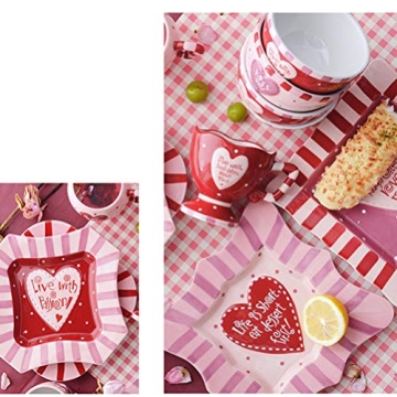 BESPORTBLE Heart Pattern Sauce Dish for Parties and Weddings