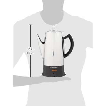 Cuisinart PRC-12FR Classic Stainless Percolator, Stainless Steel (Renewed),12 cups