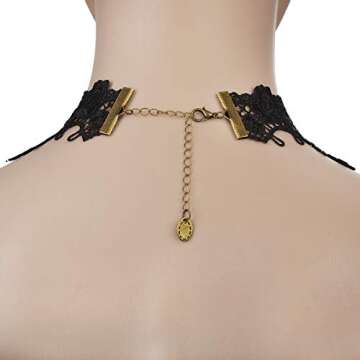 Buy iWenSheng Black Lace Choker Necklace for Halloween