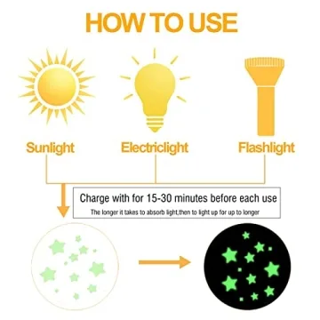 Aooyaoo Glow in The Dark Stars Wall Stickers - 452Pcs