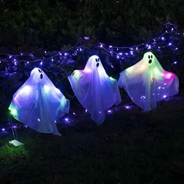 YoleShy Halloween Ghost Yard Stakes Light Up Decoration