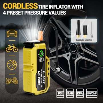 E-ANT Car Jump Starter with Air Compressor for All Vehicles