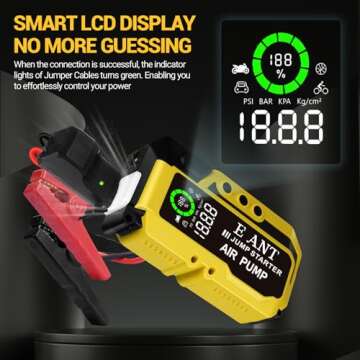 E-ANT Car Jump Starter with Air Compressor for All Vehicles