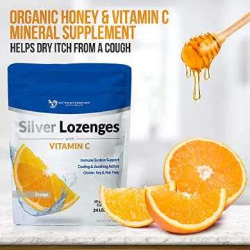 Silver Lozenges with Vitamin C for Soothing Relief