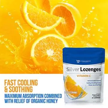 Silver Lozenges with Vitamin C for Soothing Relief