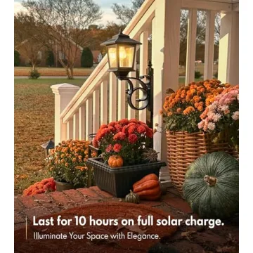 Outdoor Flower Pots with Solar Lamp Post - 2 in 1