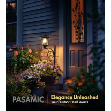 Outdoor Flower Pots with Solar Lamp Post - 2 in 1