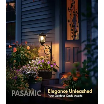 Outdoor Flower Pots with Solar Lamp Post - 2 in 1