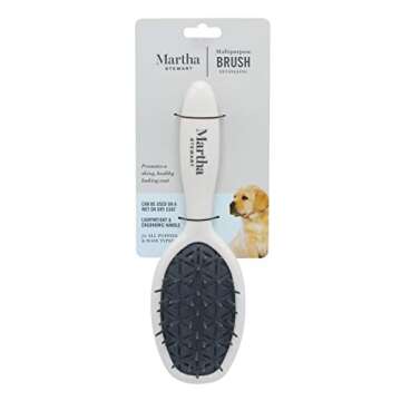 Martha Stewart for Pets Detangling Dog Brush for All Dogs | Brush for Dogs With Short or Long Hair |...