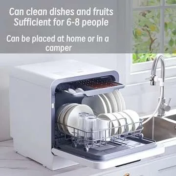 Countertop Dishwasher Portable with 4 Cleaning Modes and Drying