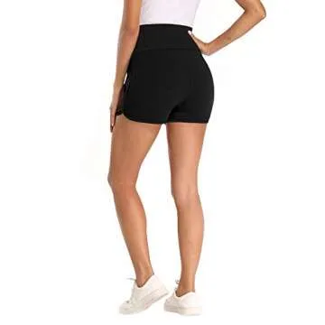 fitglam Women's Maternity Shorts Over Belly Pregnancy Lounge Workout Running Pajama Sleep Shorts with Pockets
