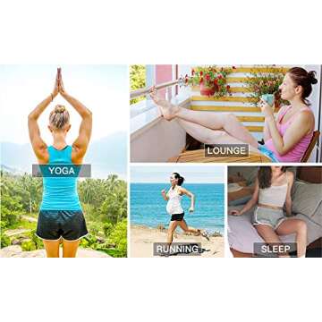 fitglam Women's Maternity Shorts Over Belly Pregnancy Lounge Workout Running Pajama Sleep Shorts with Pockets