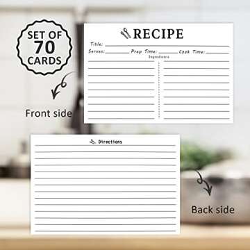 70 Count Recipe Cards for Bridal Showers and Weddings