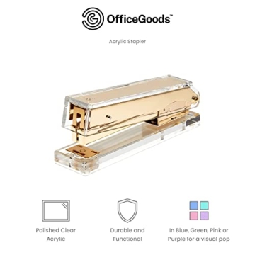 Elegant OfficeGoods Acrylic Stapler - Perfect Desk Accessory