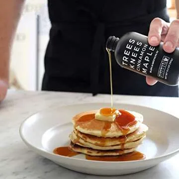 Trees Knees Cinnamon Maple, Organic Maple Syrup Infused with Cassia Cinnamon ,11.5 Ounce Bottle Vegan, Gluten Free, Paleo-friendly, Grade-A, Pure Maple Syrup, Foodie Gifts, Coffee Gifts, Cocktail Gifts