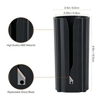 Christmas Wrapping Paper Cutter Tool Tube, Sliding Gift Wrap Cutter,Kraft Paper roll Slitter Cutter, Easy to Cut Wrapping Paper Cutter,Round Lip, Safer and Easier Cutting (2PCS Large)