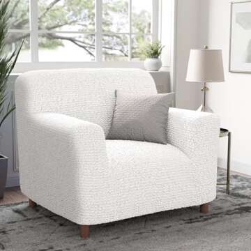 PAULATO BY GA.I.CO. Chair Cover - Armchair Cover - Armchair Slipcover - Polyester Fabric Slipcover -...
