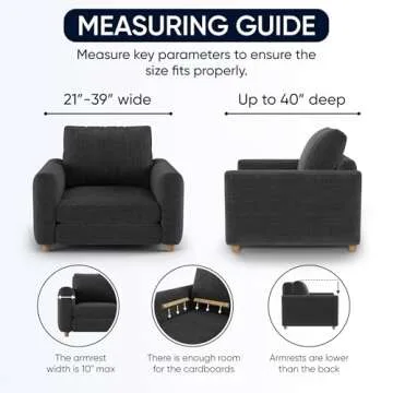 PAULATO BY GA.I.CO. Chair Cover - Armchair Cover - Armchair Slipcover - Polyester Fabric Slipcover - 1-Piece Form Fit Stretch Stylish Furniture Protector - Microfibra Collection - Crisp White (Chair)