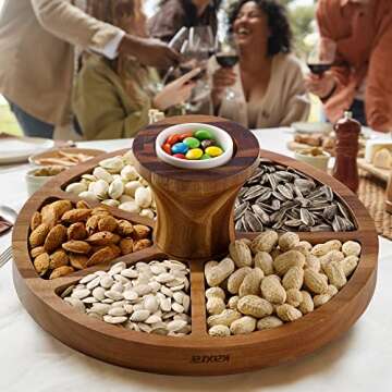 Kaxra Multifunctional Acacia Wooden Cake Stand