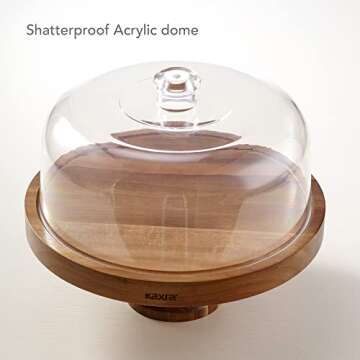 Kaxra Multifunctional Acacia Wooden Cake Stand