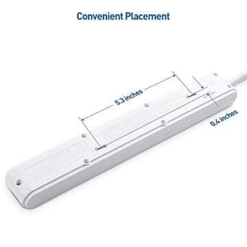 [ETL Listed] Cable Matters 2-Pack 6-Outlet Surge Protector Power Strip with USB Ports, 8 ft, Long Extension Cord, Surge Protector with USB Ports in White
