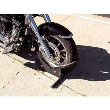 Extreme Max 5001.5010 Motorcycle Wheel Chock - Durable and Stable