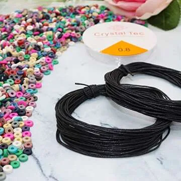 Fun-Weevz 2500 Heishi Clay Beads for Jewelry Making