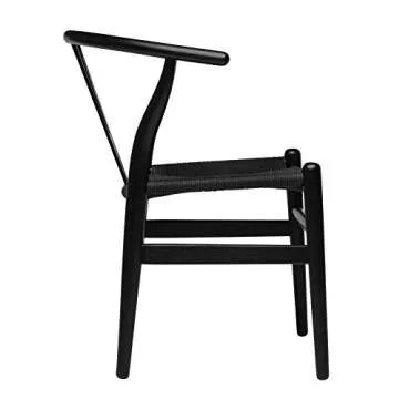 Hans Wegner Wishbone Chair in Black - Elegant & Durable