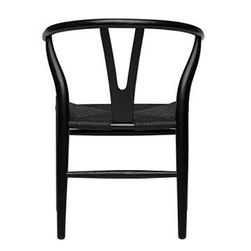 Hans Wegner Wishbone Chair in Black - Elegant & Durable