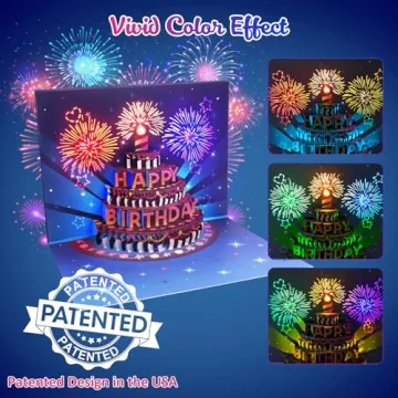 Fireworks Pop Up Birthday Card with Music & Light