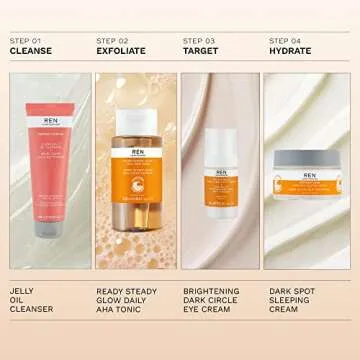 REN Glow Tonic - Exfoliating & Hydrating Facial Toner - 8.5 Fl Oz