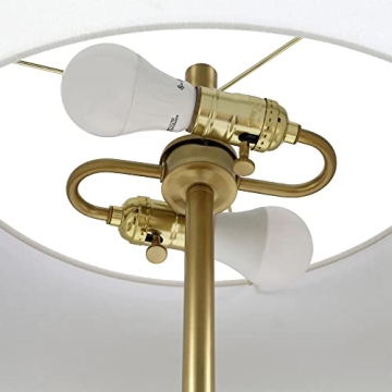 Henn&Hart Stylish 2-Light Floor Lamp in Matte Black