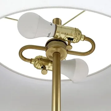 Henn&Hart Stylish 2-Light Floor Lamp in Matte Black