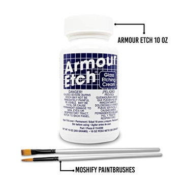 Armour Etch Glass Etching Cream Kit for Personalized Designs
