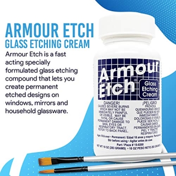Armour Etch Glass Etching Cream Kit for Personalized Designs