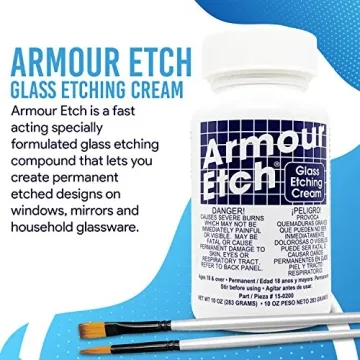 Armour Etch Glass Etching Cream Kit for Personalized Designs
