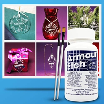 Armour Etch Glass Etching Cream Kit for Personalized Designs