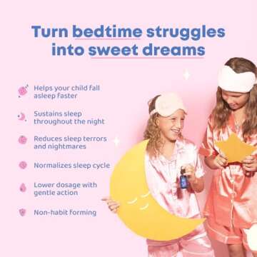 JoySpring Melatonin 1MG for Kids | 5HTP & L-Theanine – Sugar-Free Liquid Melatonin for Kids & Teen...