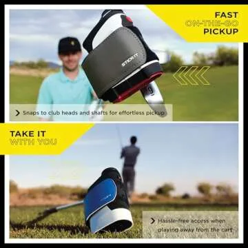 STICKIT Magnetic Rangefinder Strap, American Flag | Fits 50+ Models | Strong Magnet for Golf Cart & Club Attachment | Slim, Adjustable, and Secure Design | Rangefinder Not Included