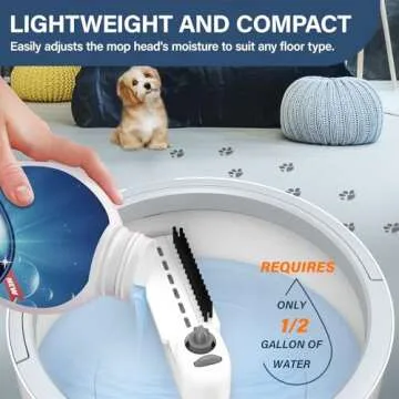 VENETIO Microfiber Spin Mop & Bucket Set for Clean Floors