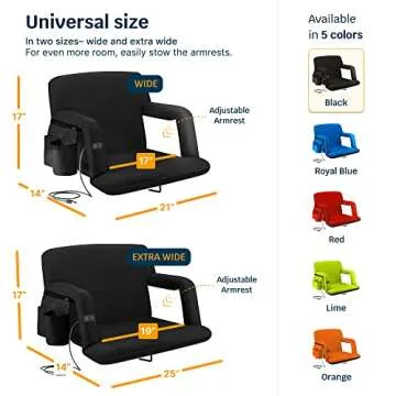 Alpcour Heated Massage Stadium Seat - Ultimate Comfort Outdoors