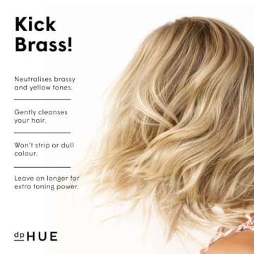 dpHUE Cool Blonde Shampoo - 8.5 oz - Purple Pigments Neutralize Unwanted Yellow, Brassy Hair Tones -...