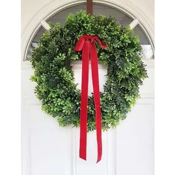 Red Velvet Ribbon 1'' 25 Yards for Christmas Tree, Gift Wrapping, Flower Bouquet, Wreath Decorations, Bow Making