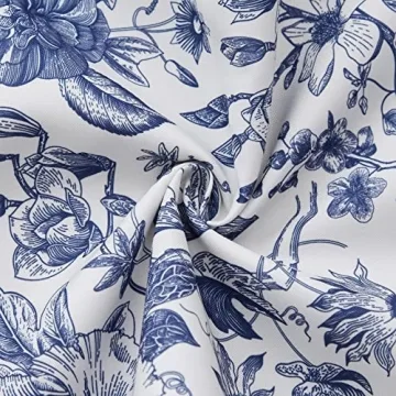 Elegant Chinoiserie Blue and White Pillow Covers Set