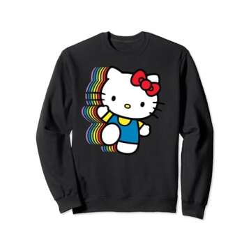 Hello Kitty Rainbow Sweatshirt - Officially Licensed Sanrio Apparel