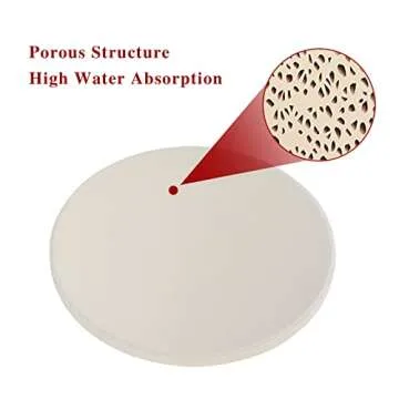 GasSaf 10" Round Pizza Stone for Oven and Grill
