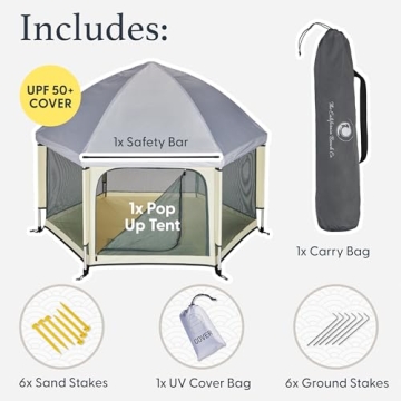 Portable Baby Playpen with Canopy & Travel Bag - POP 'N GO