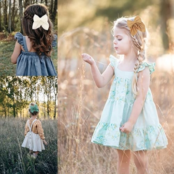 Stylish 15 PCS Satin Girls Hair Bows With Clips