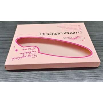 Crislashes DIY Extension Kit - 168 PCS 8-16mm Mixed Lashes, Lash Bond and Seal, Applicator, Reusable Cluster Lashes Home Use (KIT 03)